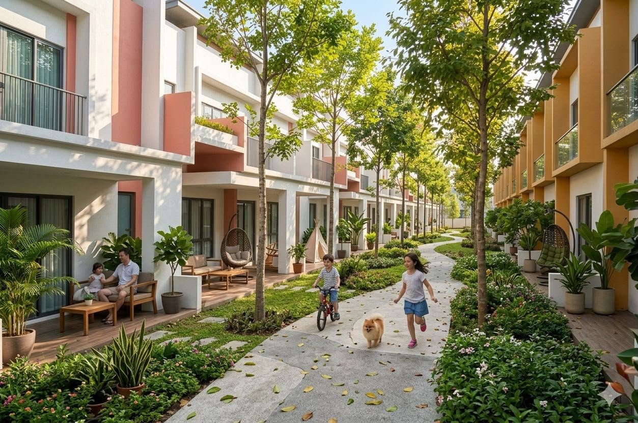 Landscaped garden walk between homes (artist’s impression)