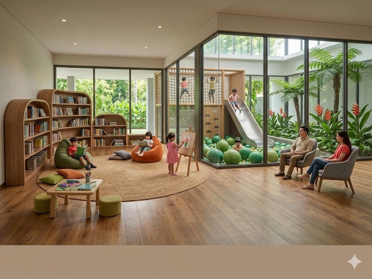 Children’s playroom and reading corner (artist’s impression)