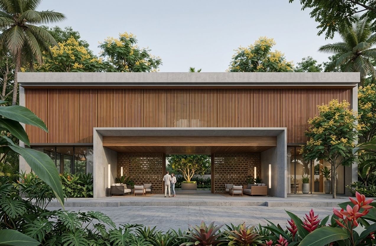 Arrival pavilion and lounge (artist’s impression)