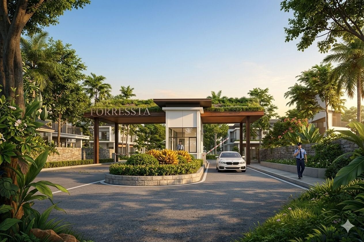 Guarded entrance and guardhouse (artist’s impression)